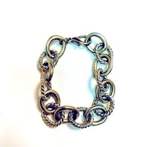 Silver Chain link bracelet DY style